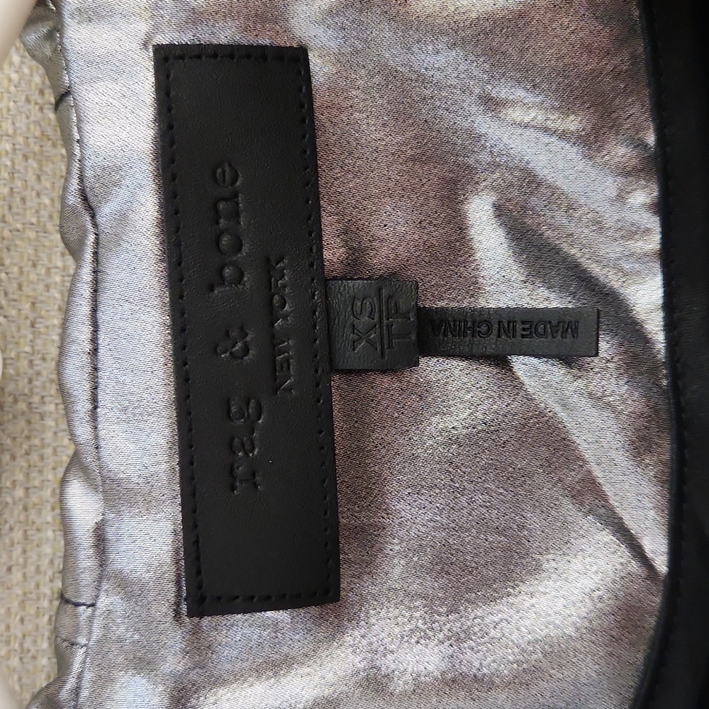 Rag & Bone Sloane Metallic Hooded Track Jacket Size XS - Picture 6 of 15